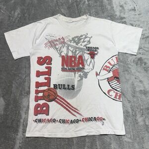 Chicago Bulls Aerial Assault Shirt Salem Sportswear 20.5x27 Single Stitch 90s